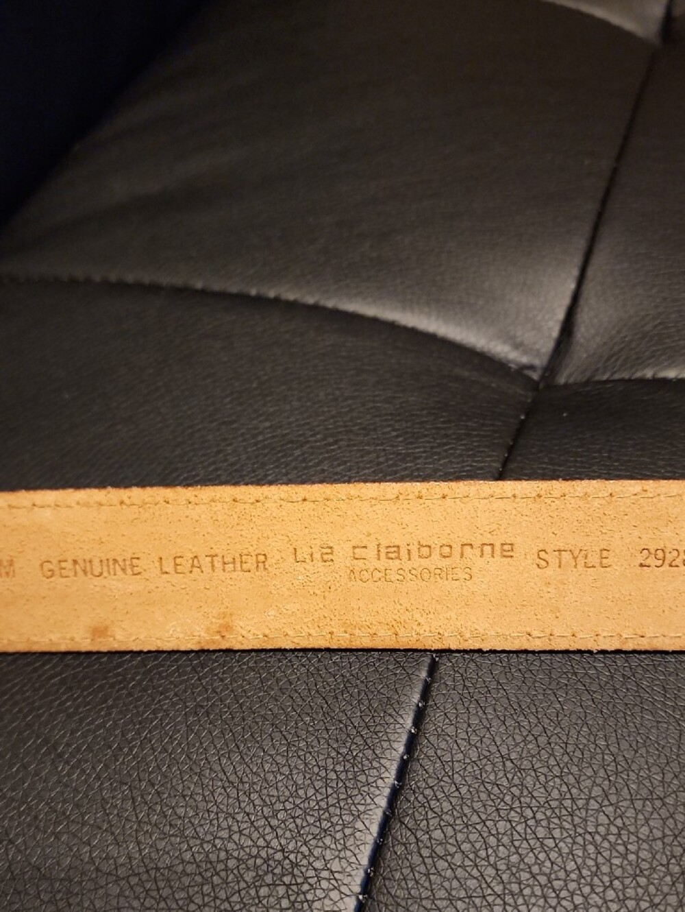 Liz Claiborne Tan Leather Belt with Decorative Silver-Tone Concho Buckle - Picture 2 of 11